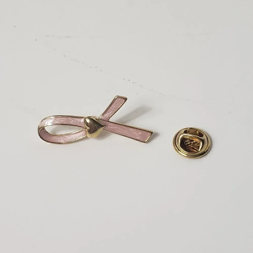 VINTAGE AVON Pink Enameled Breast Cancer Awareness Pin